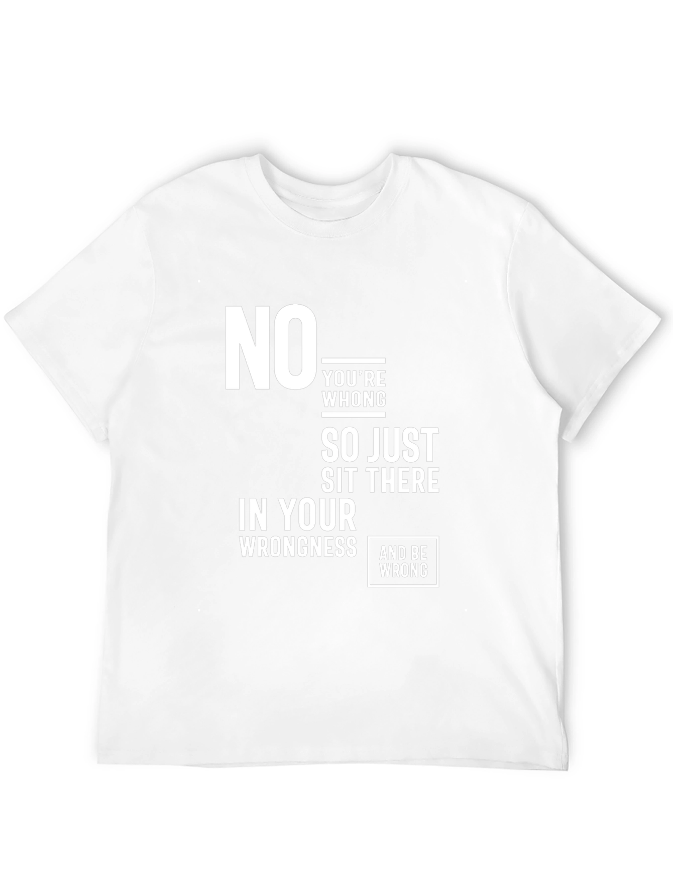 Humorous Wrongness Graphic Tee - Black