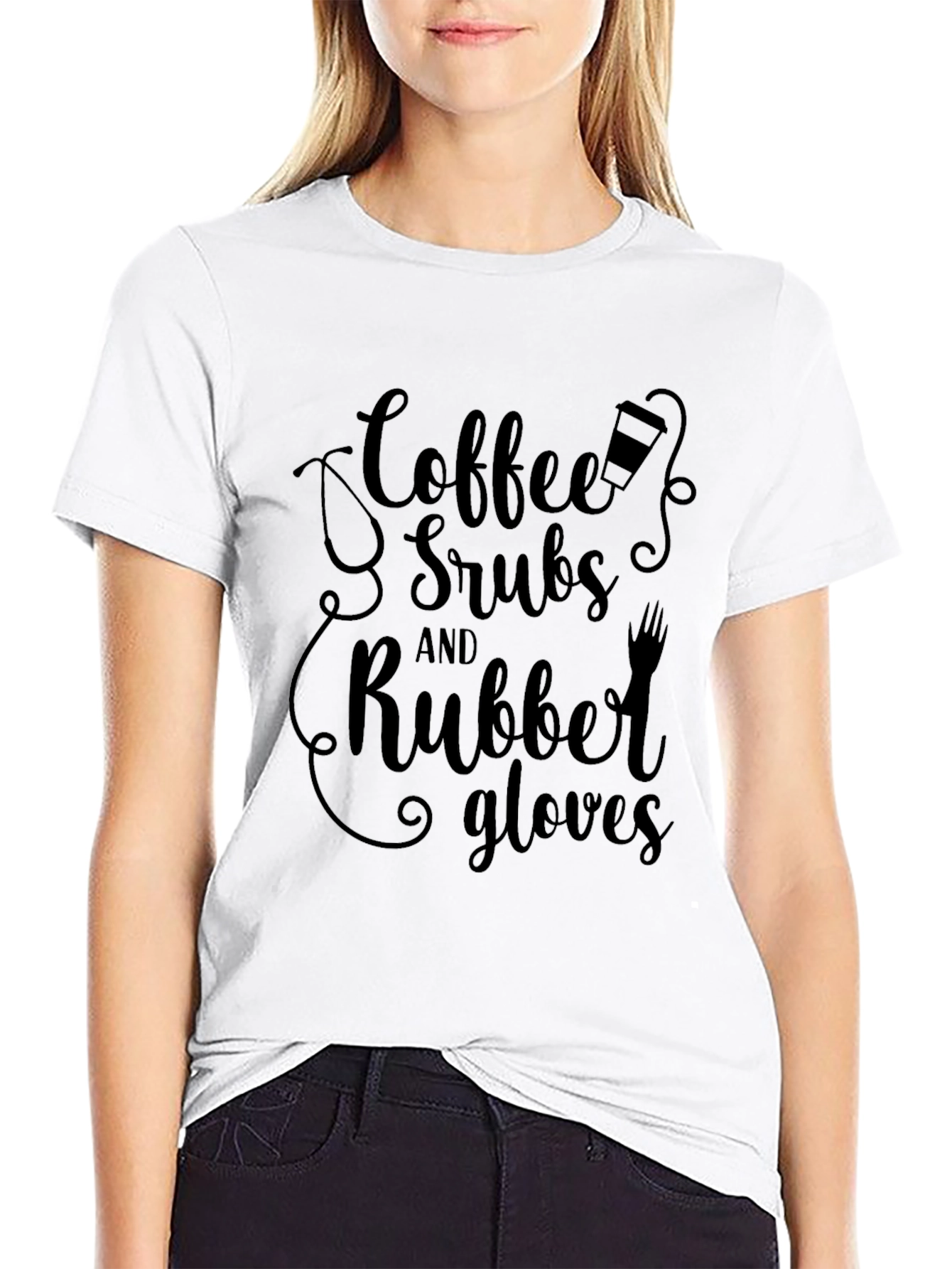 Coffee Scrubs Rubber Gloves T-Shirt