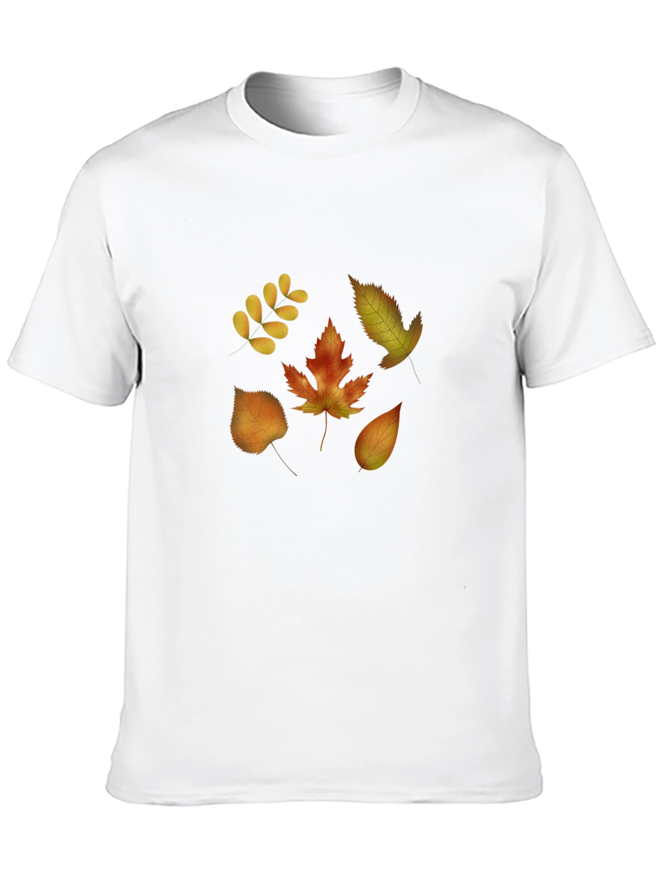 Autumn Leaves Graphic Tee - Black Short Sleeve