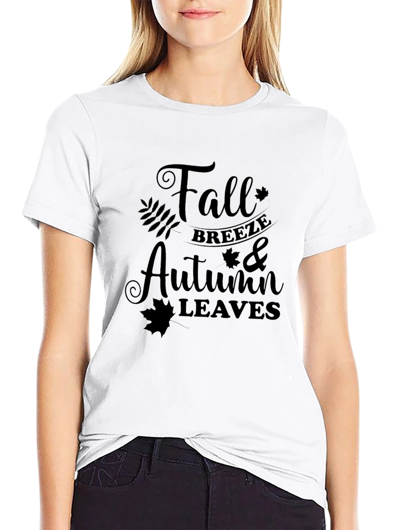 Fall Breeze Autumn Leaves Graphic Tee