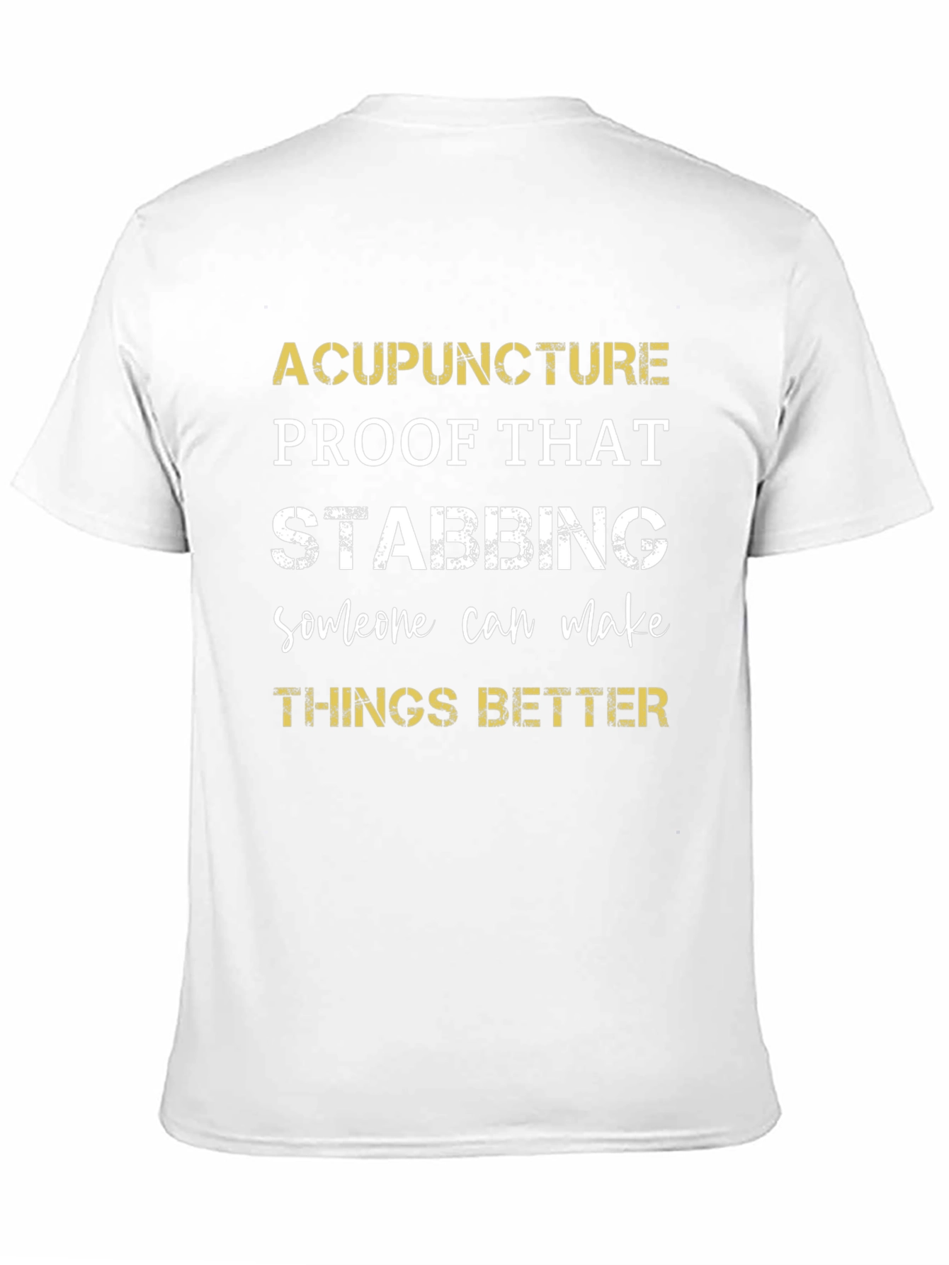 Acupuncture Stabbing Humor Graphic Tee - Funny T-Shirt