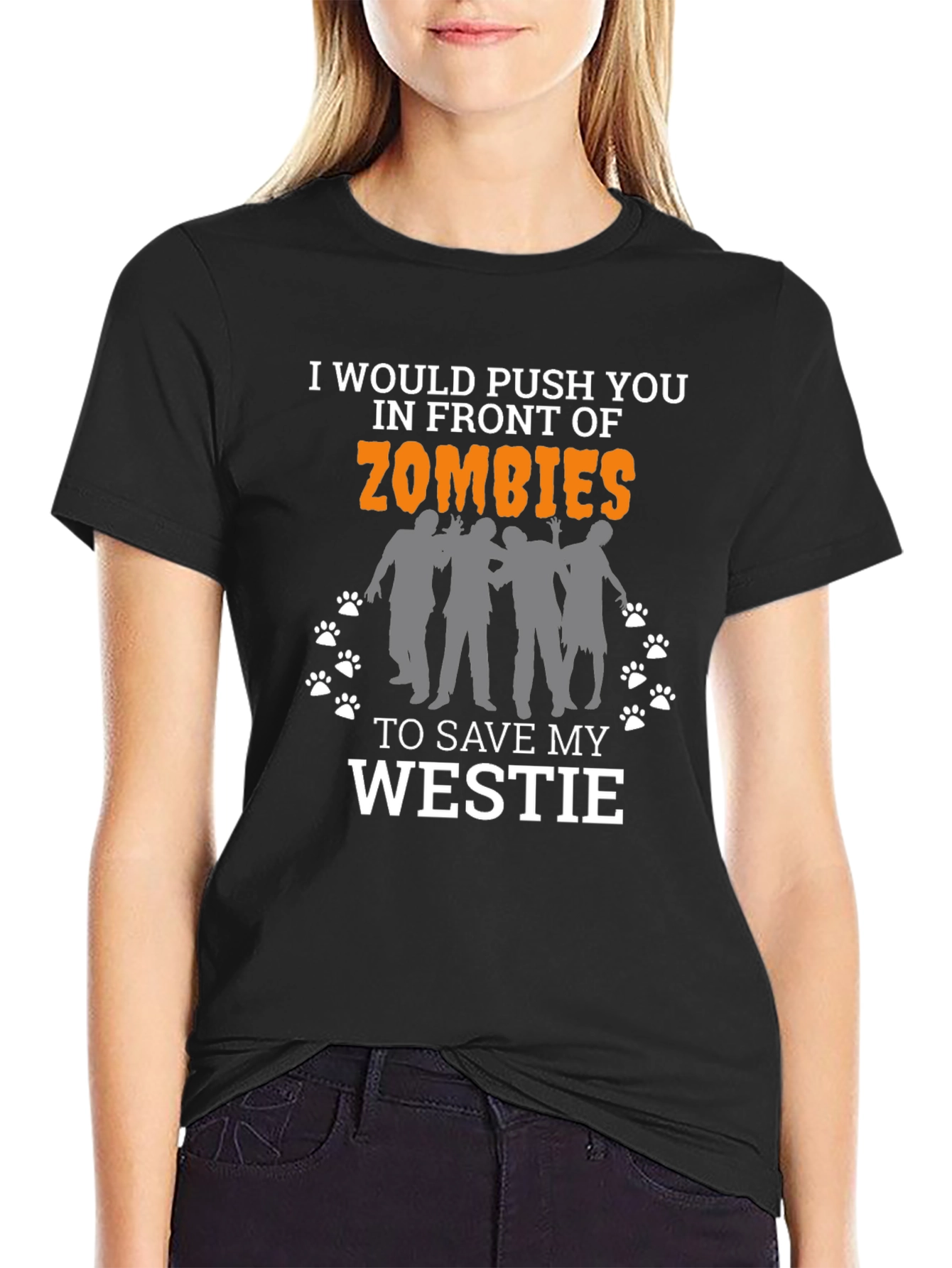Zombie Westie T-Shirt - Funny Dog Lover Tee