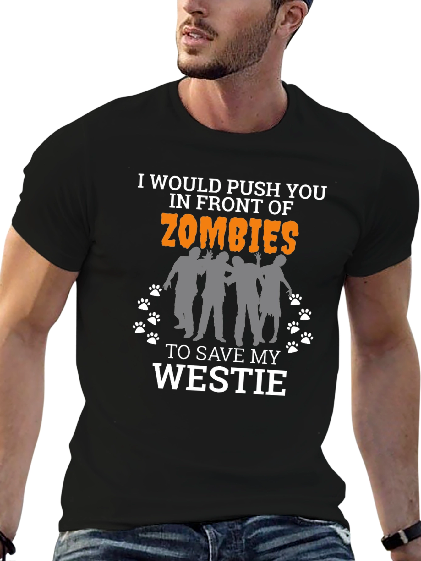 Zombie Westie T-Shirt - Funny Dog Lover Tee