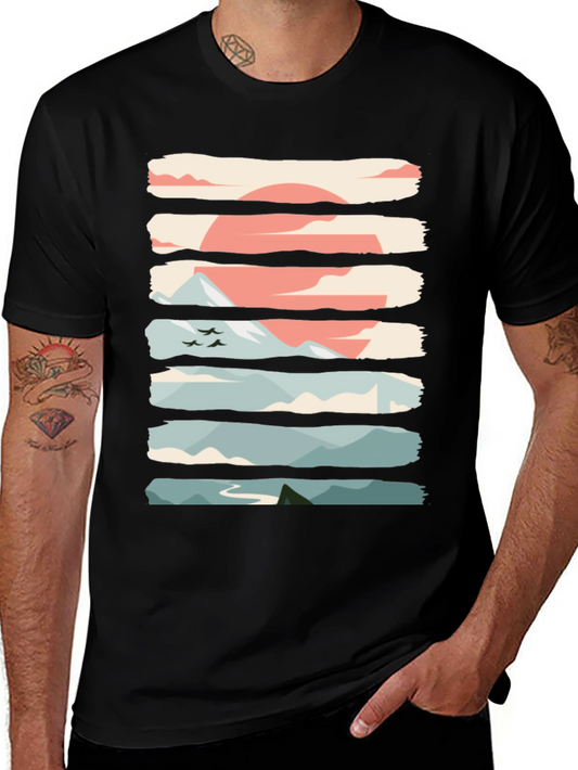Nature Graphic T-Shirt - Mountain Sunrise