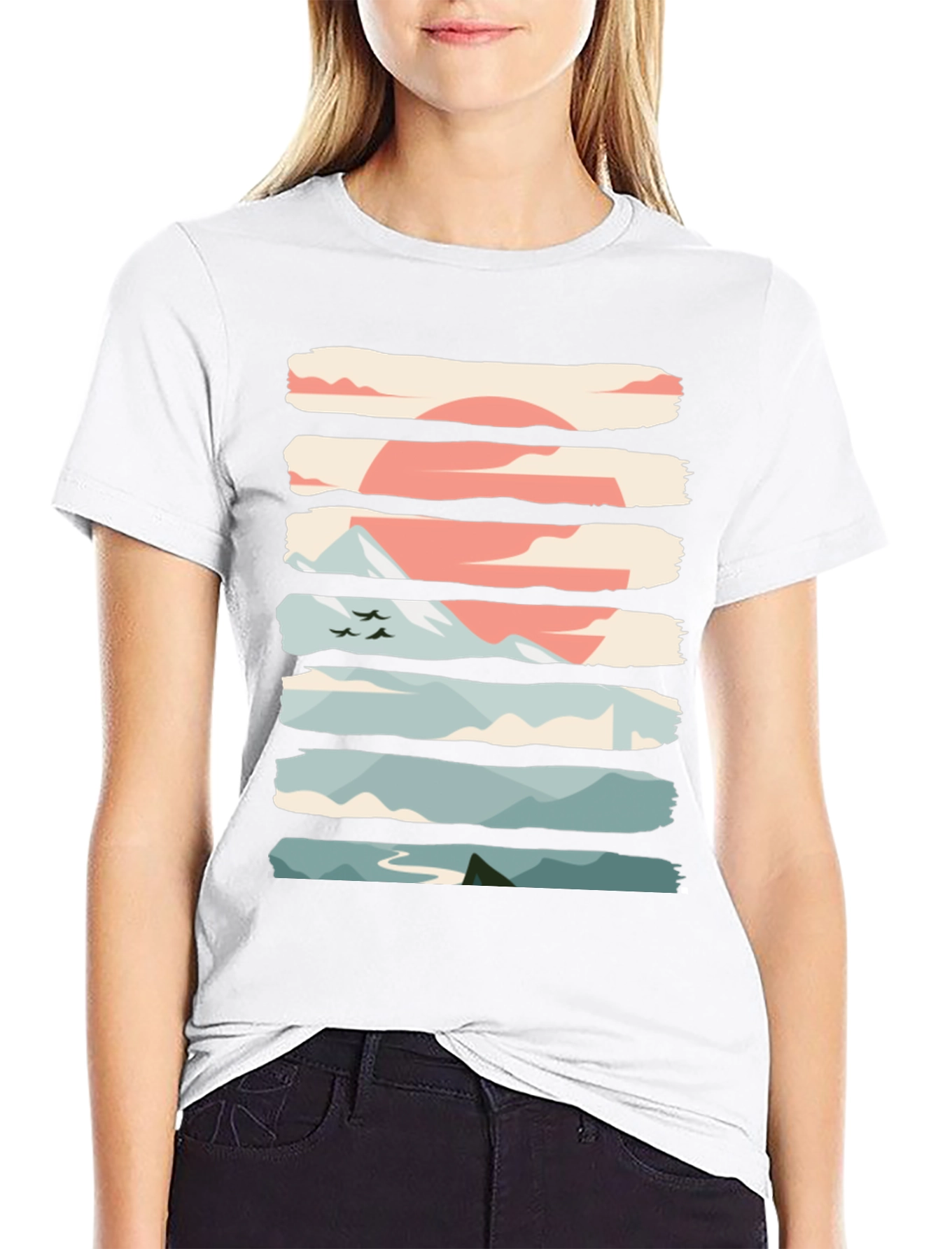 Nature Graphic T-Shirt - Mountain Sunrise
