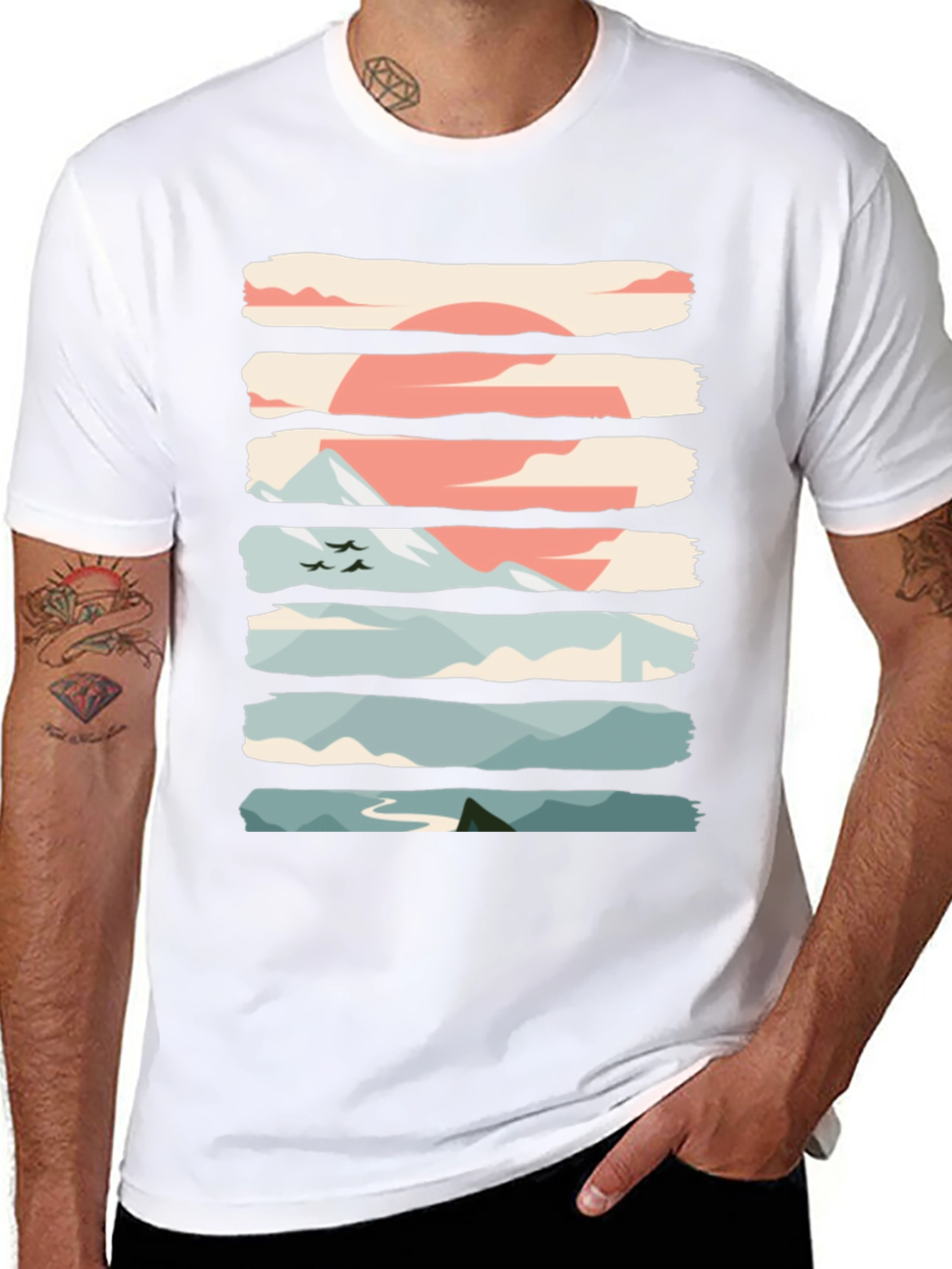 Nature Graphic T-Shirt - Mountain Sunrise