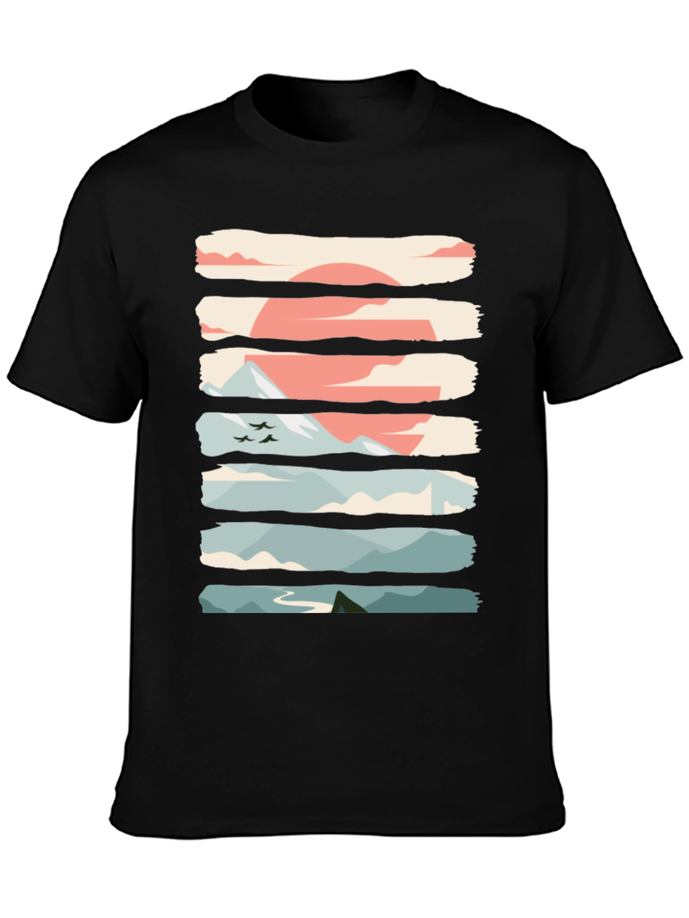 Nature Graphic T-Shirt - Mountain Sunrise