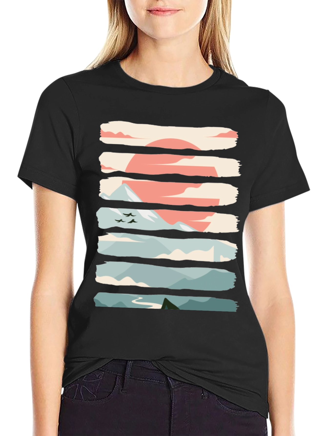 Nature Graphic T-Shirt - Mountain Sunrise