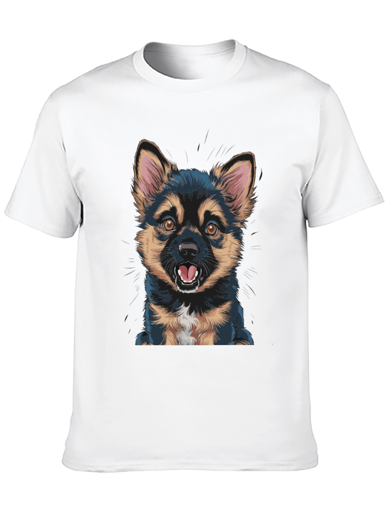 Cute Puppy Graphic Black T-Shirt