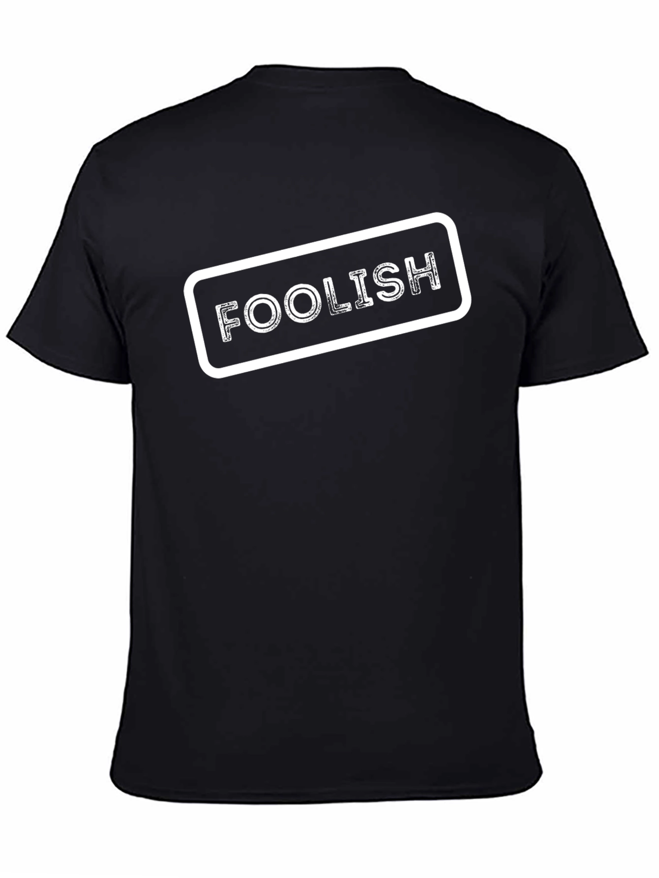 Foolish Graphic Tee - Black Cotton Blend