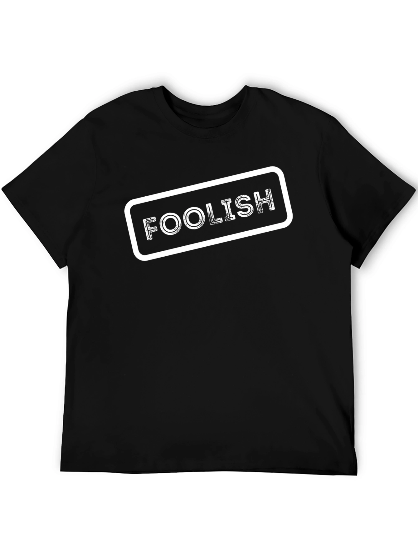 Foolish Graphic Tee - Black Cotton Blend