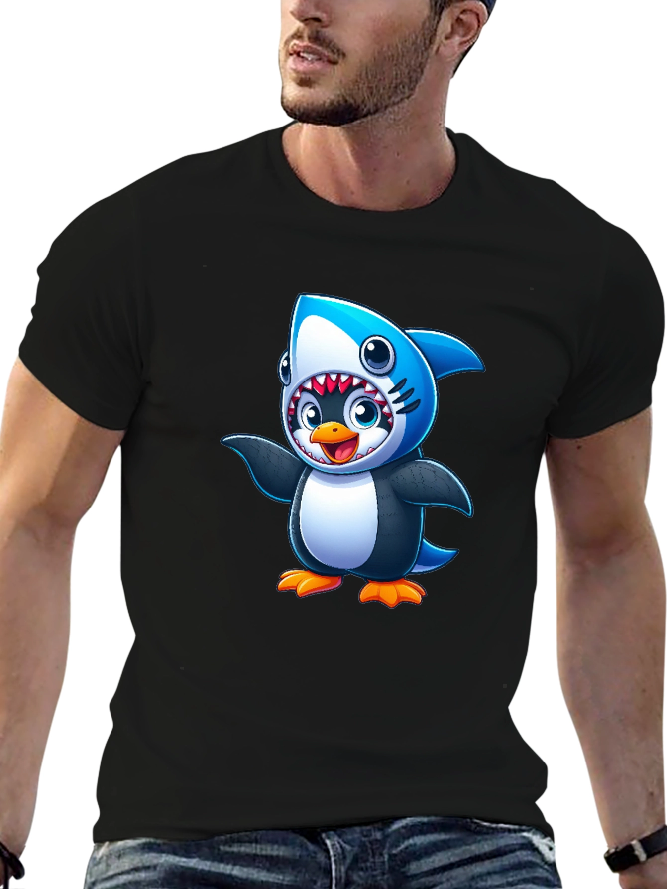 Penguin Shark Costume T-Shirt