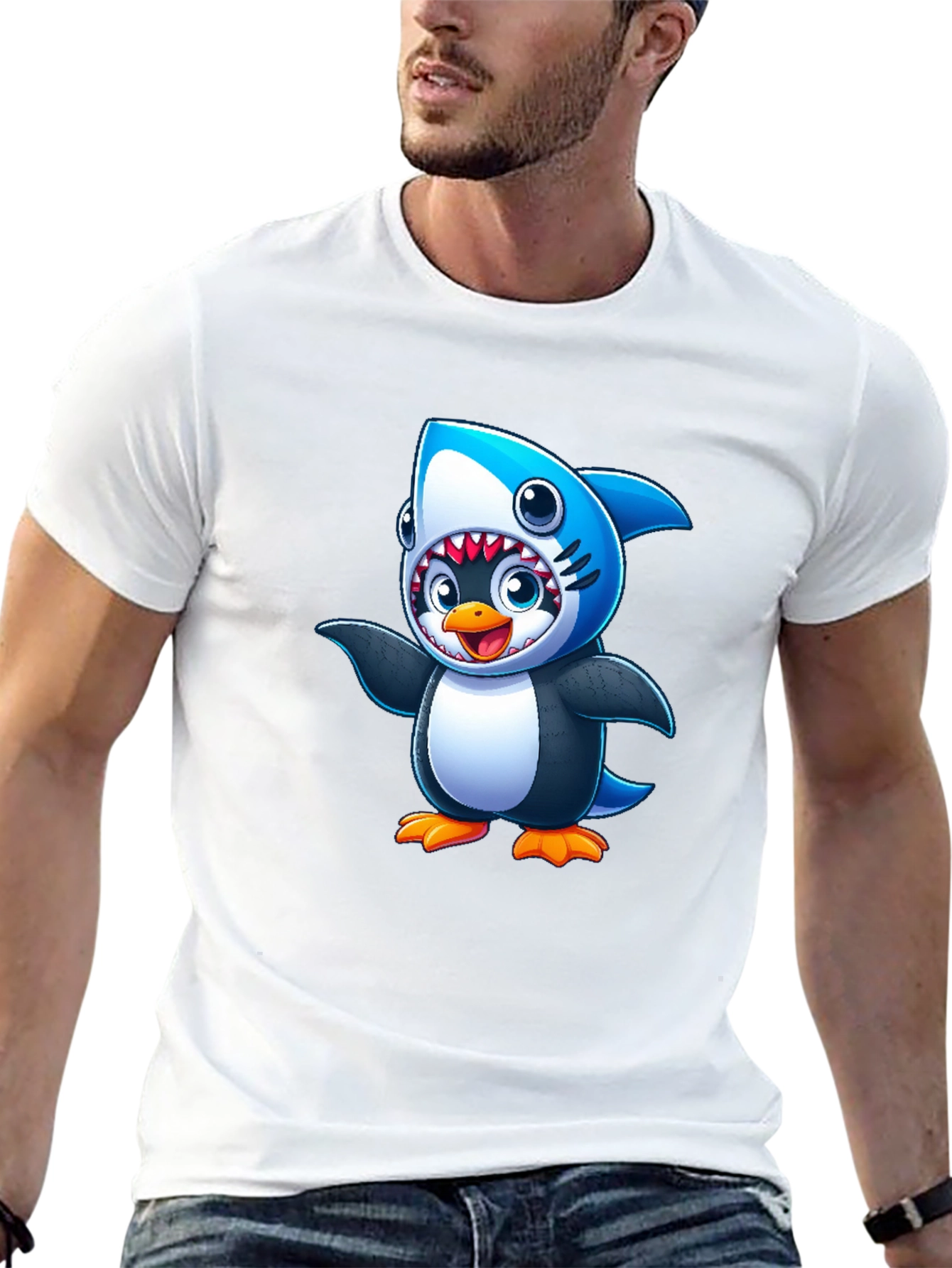 Penguin Shark Costume T-Shirt