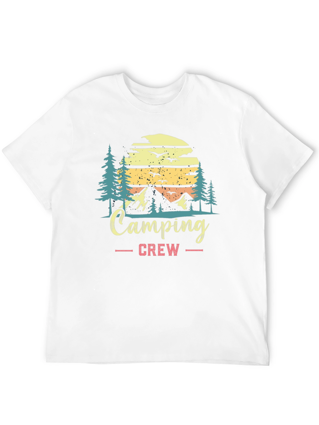 Camping Crew Black Graphic T-Shirt
