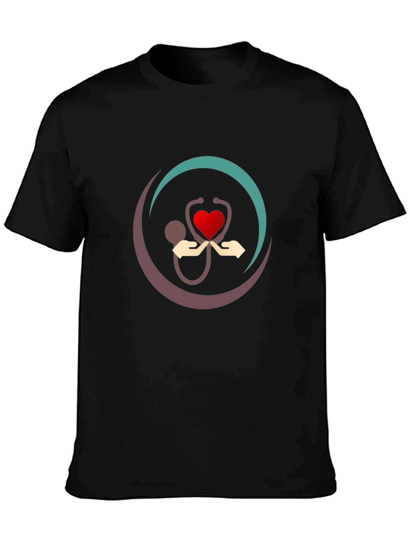 Healthcare Heart Hands Graphic T-Shirt