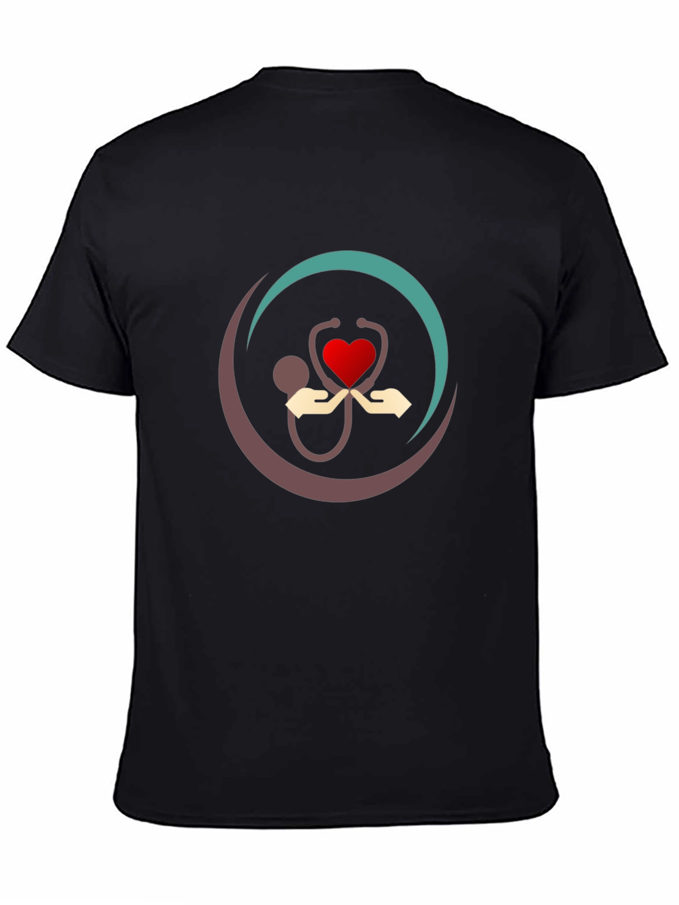 Healthcare Heart Hands Graphic T-Shirt