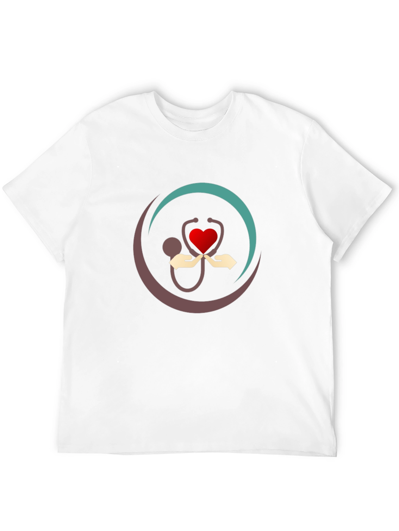 Healthcare Heart Hands Graphic T-Shirt