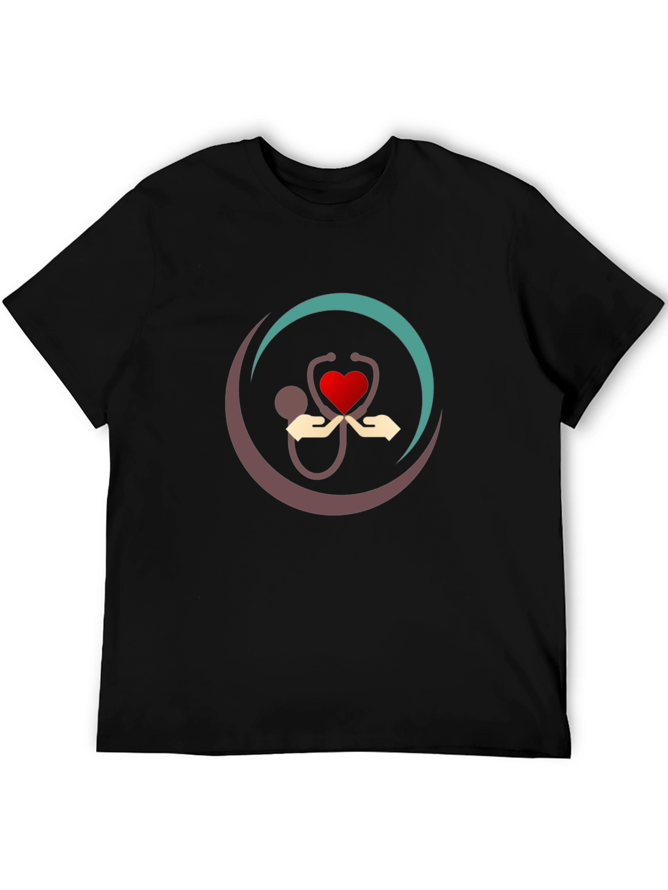 Healthcare Heart Hands Graphic T-Shirt