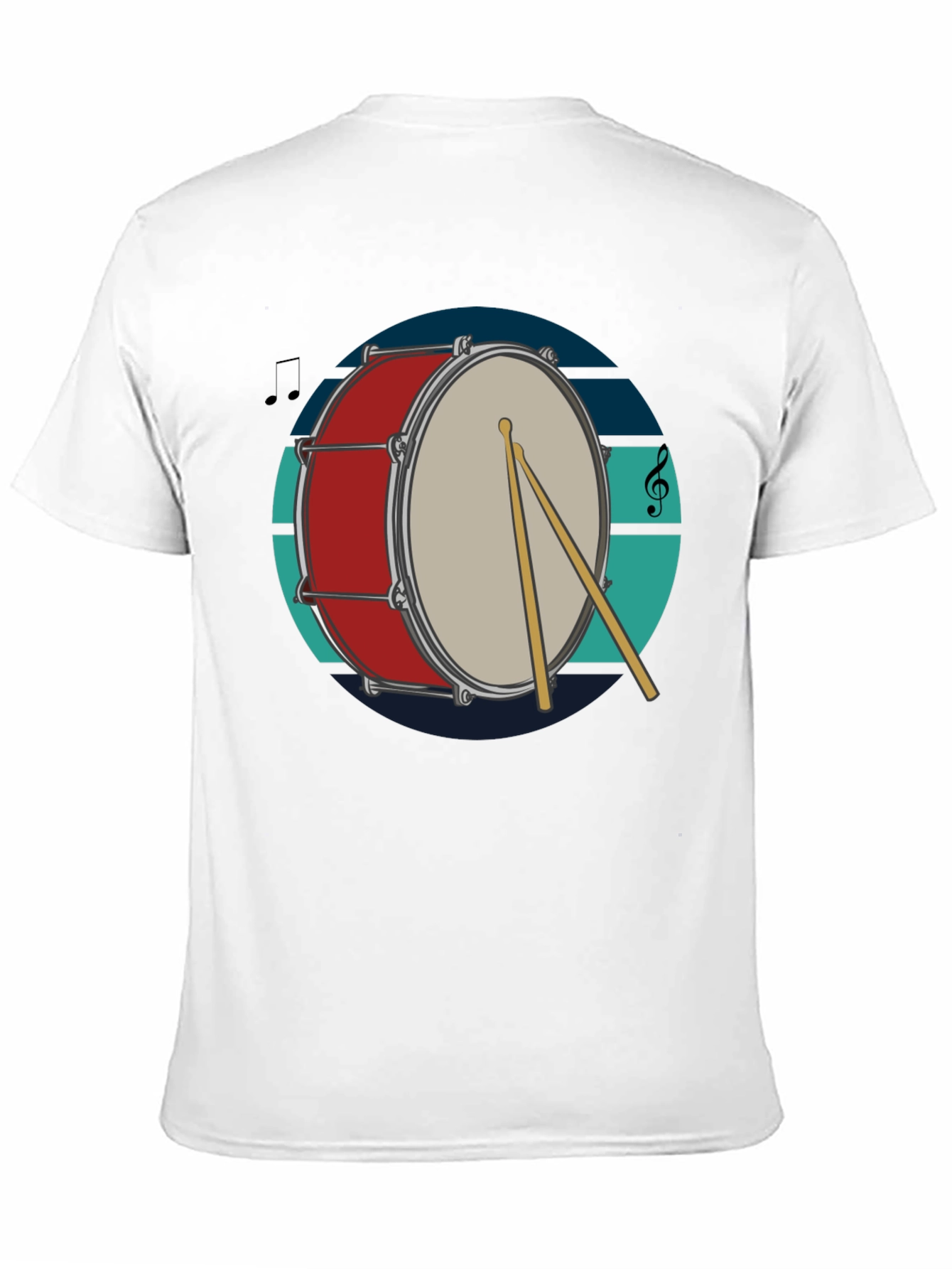 Drum Design Black T-Shirt