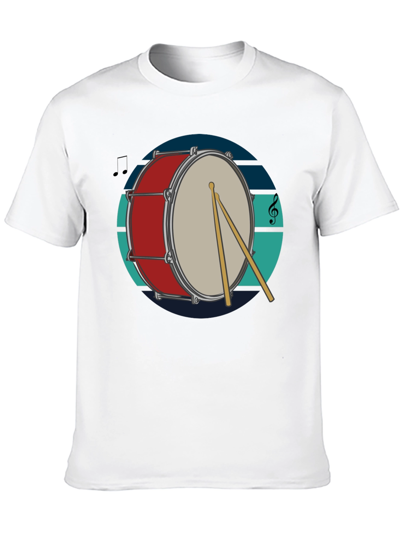Drum Design Black T-Shirt