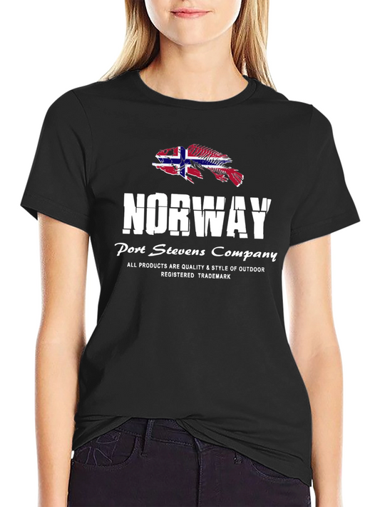 Norway Fish Flag Graphic T-Shirt - Port Stevens Company