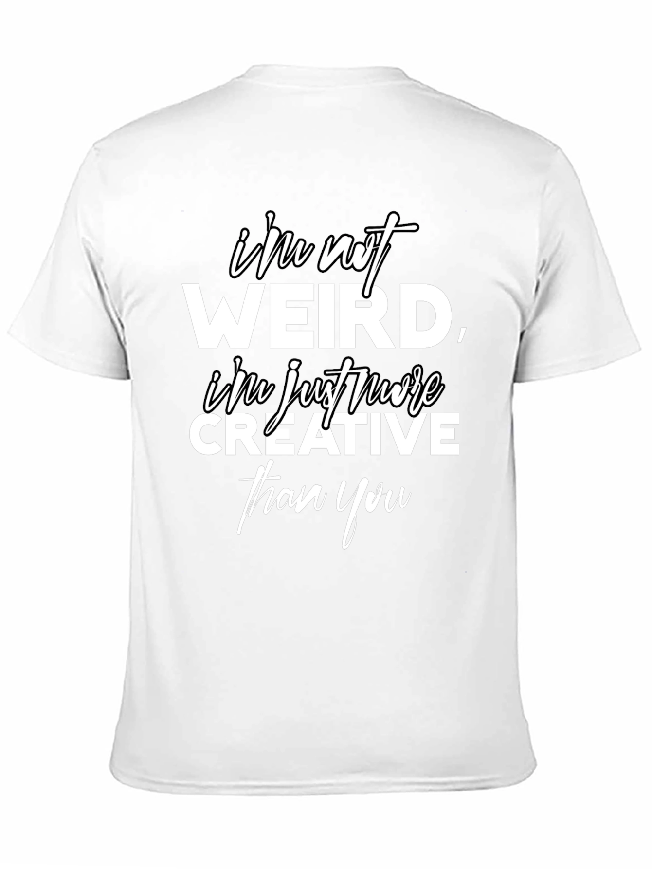 Im Not Weird T-Shirt: Creative Quote Black Tee