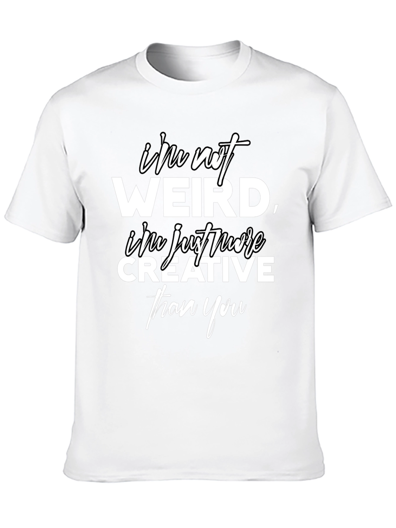 Im Not Weird T-Shirt: Creative Quote Black Tee
