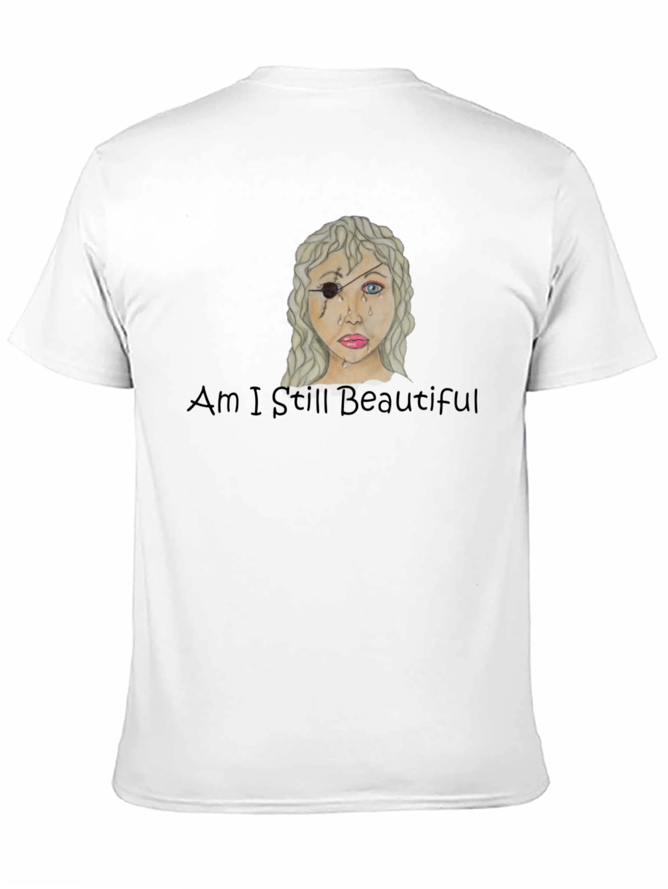 Distressed Beauty Graphic Tee - Am I Still Beautiful?