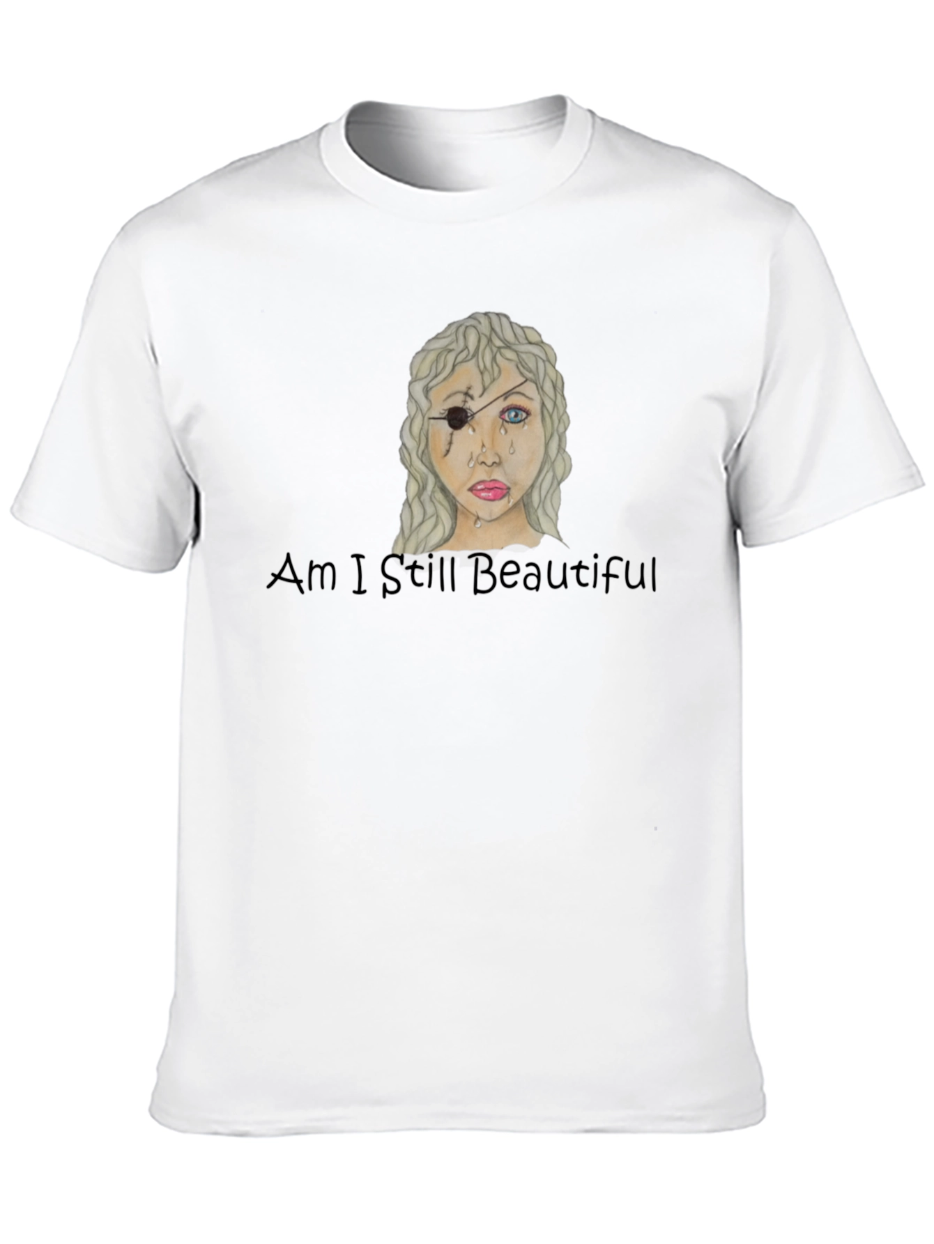 Distressed Beauty Graphic Tee - Am I Still Beautiful?