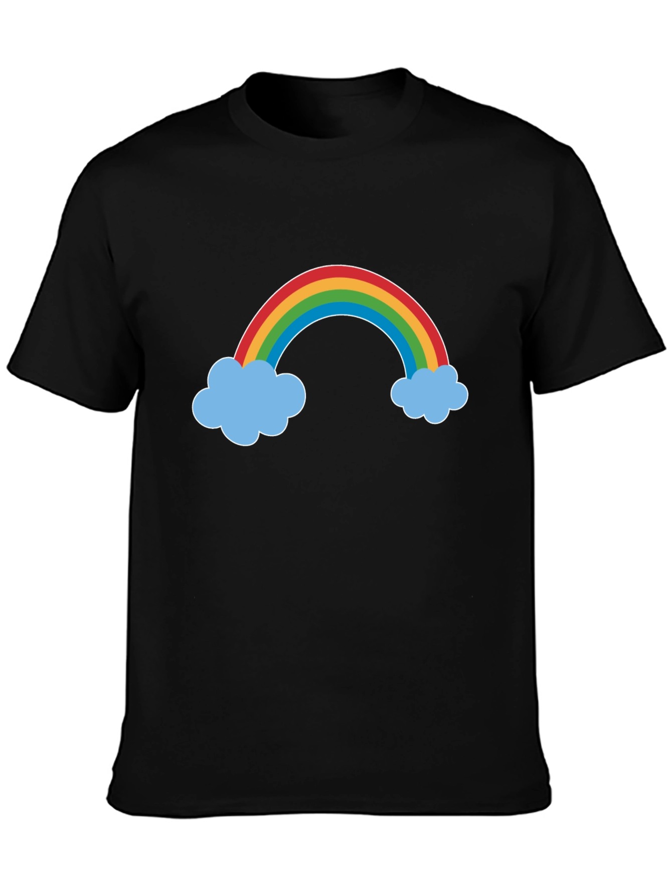 Rainbow Cloud Graphic Tee - Black