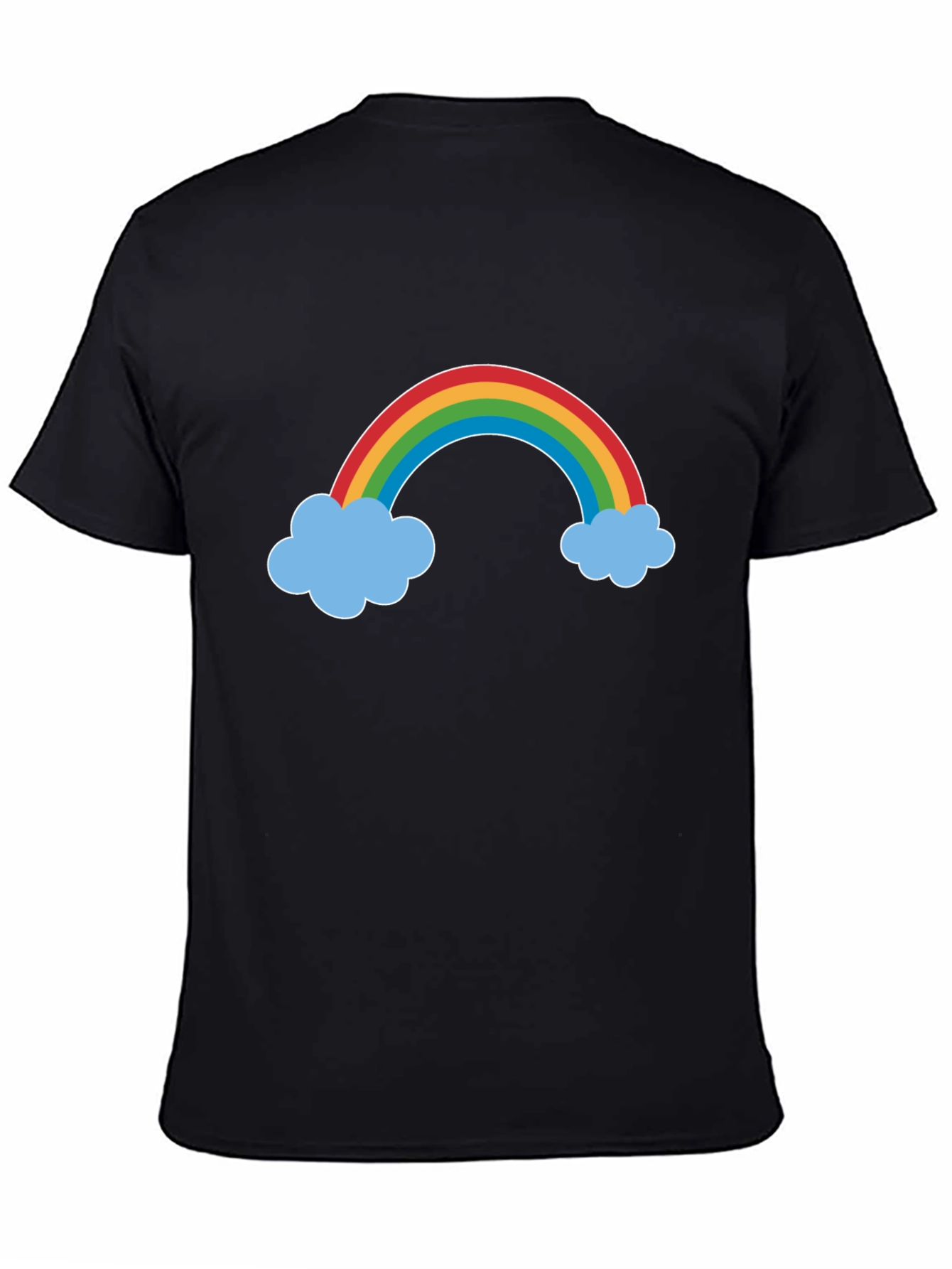 Rainbow Cloud Graphic Tee - Black