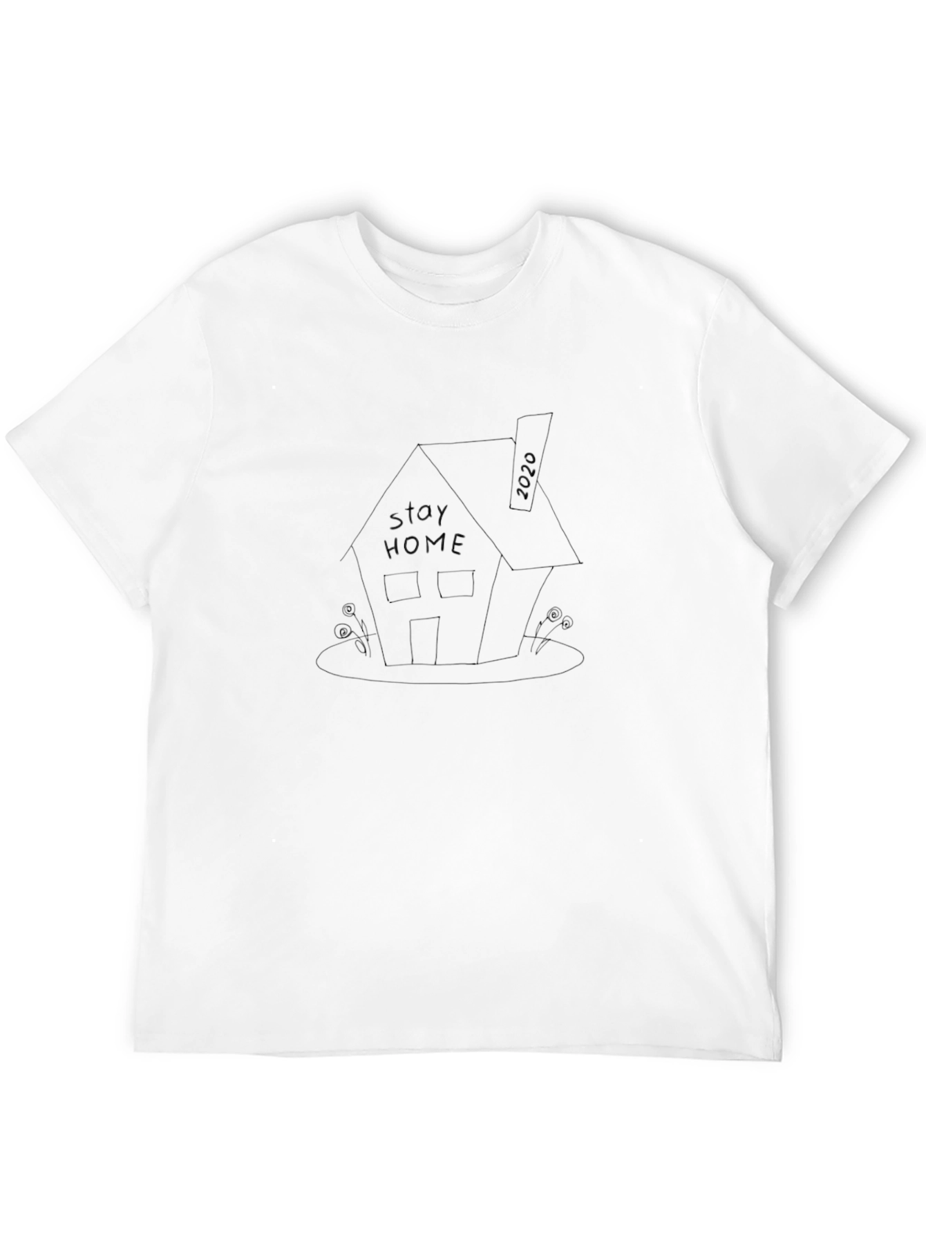 Stay Home 2020 Tee - Black Cotton Comfort