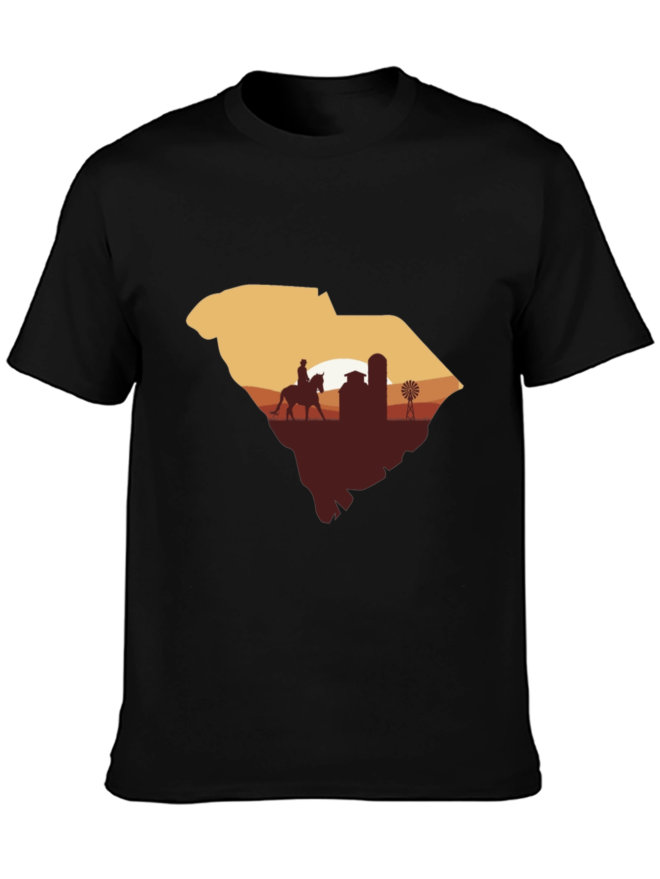 South Carolina Farm Silhouette Graphic Tee