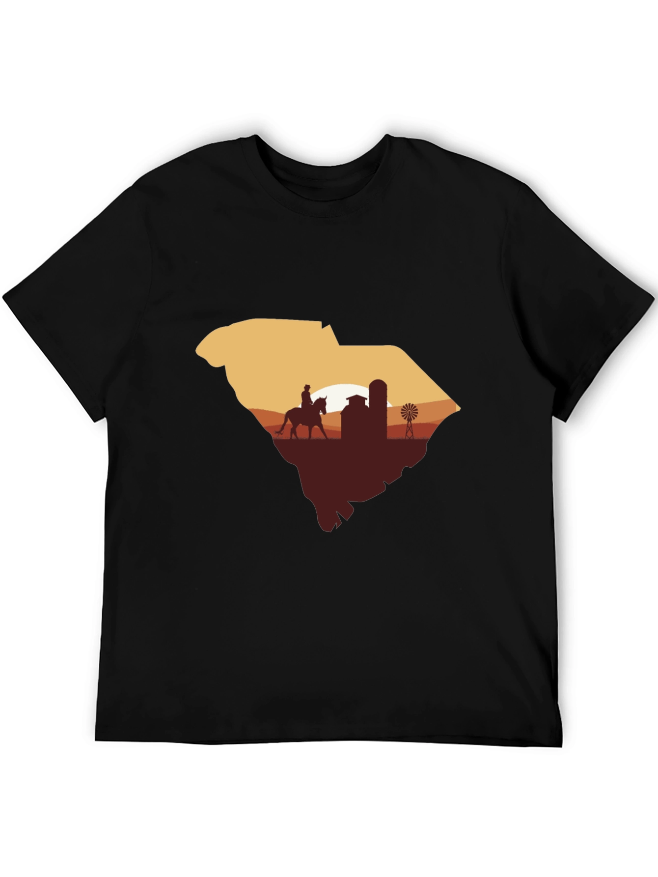 South Carolina Farm Silhouette Graphic Tee