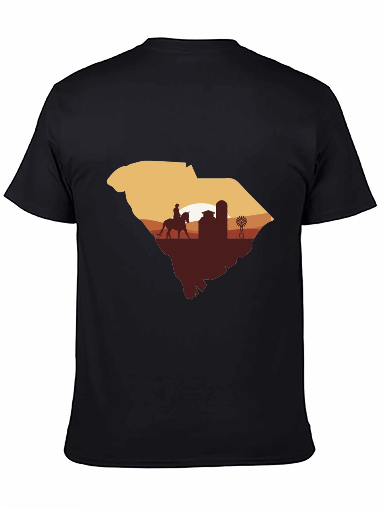 South Carolina Farm Silhouette Graphic Tee