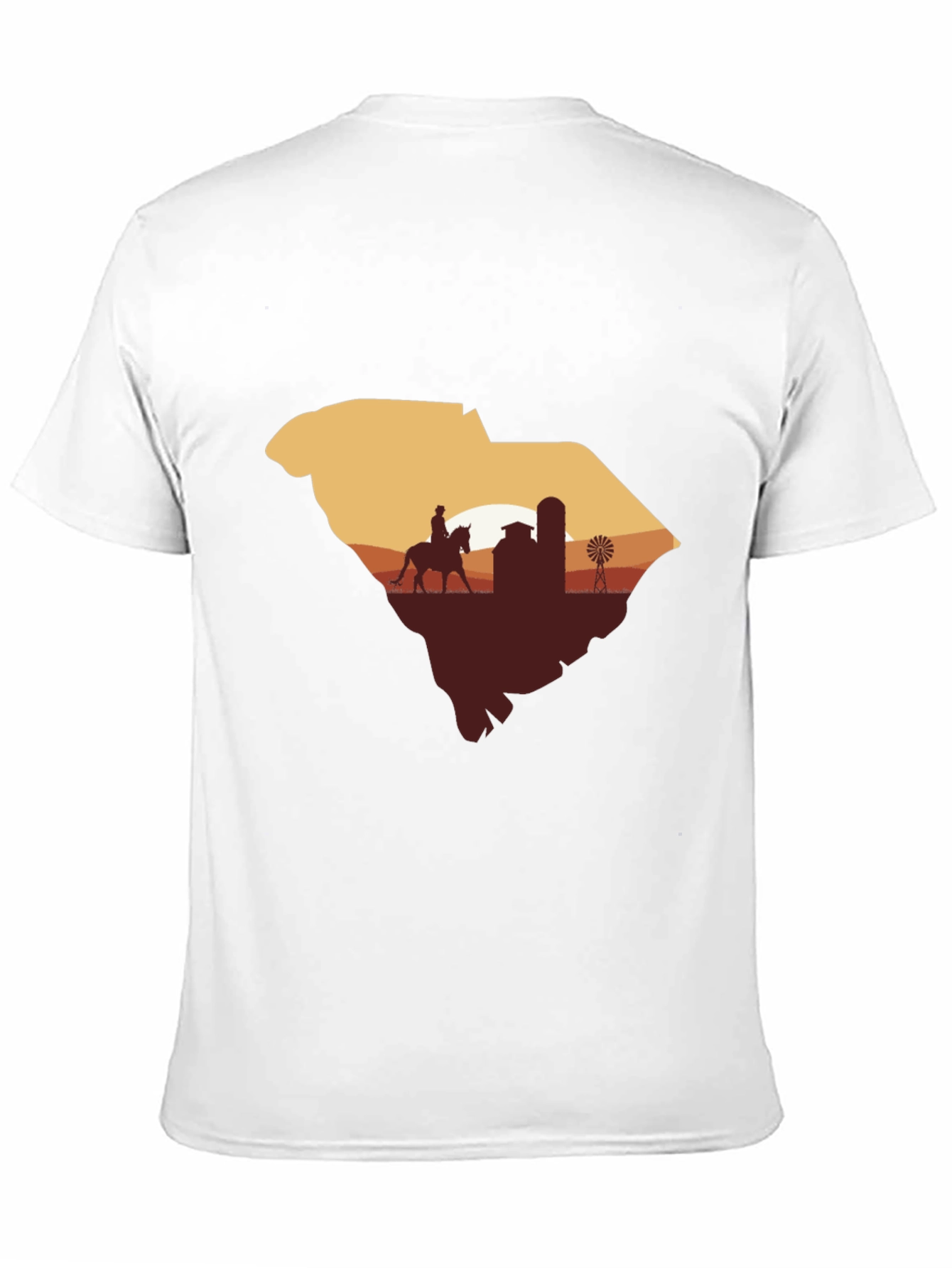 South Carolina Farm Silhouette Graphic Tee