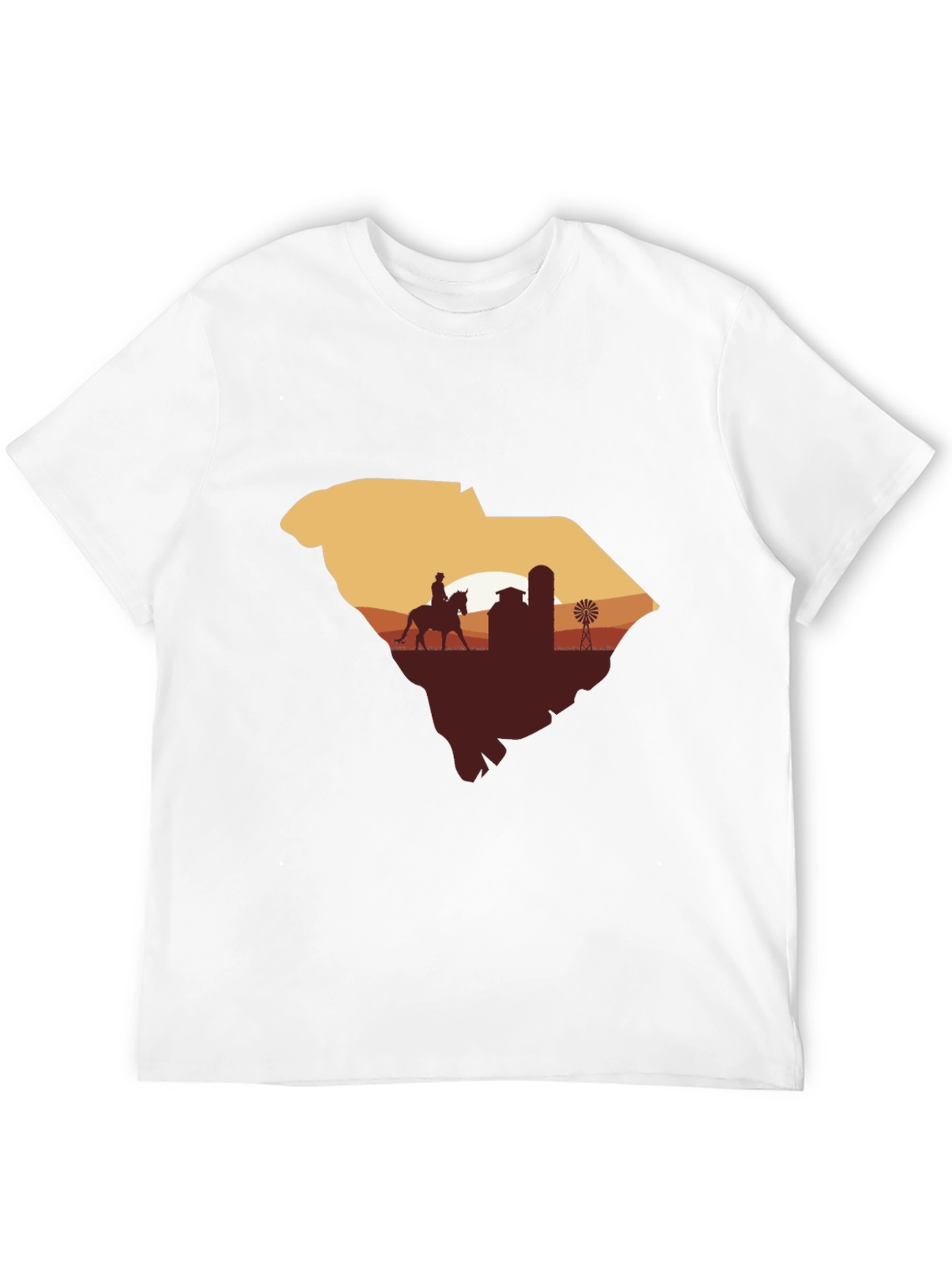 South Carolina Farm Silhouette Graphic Tee