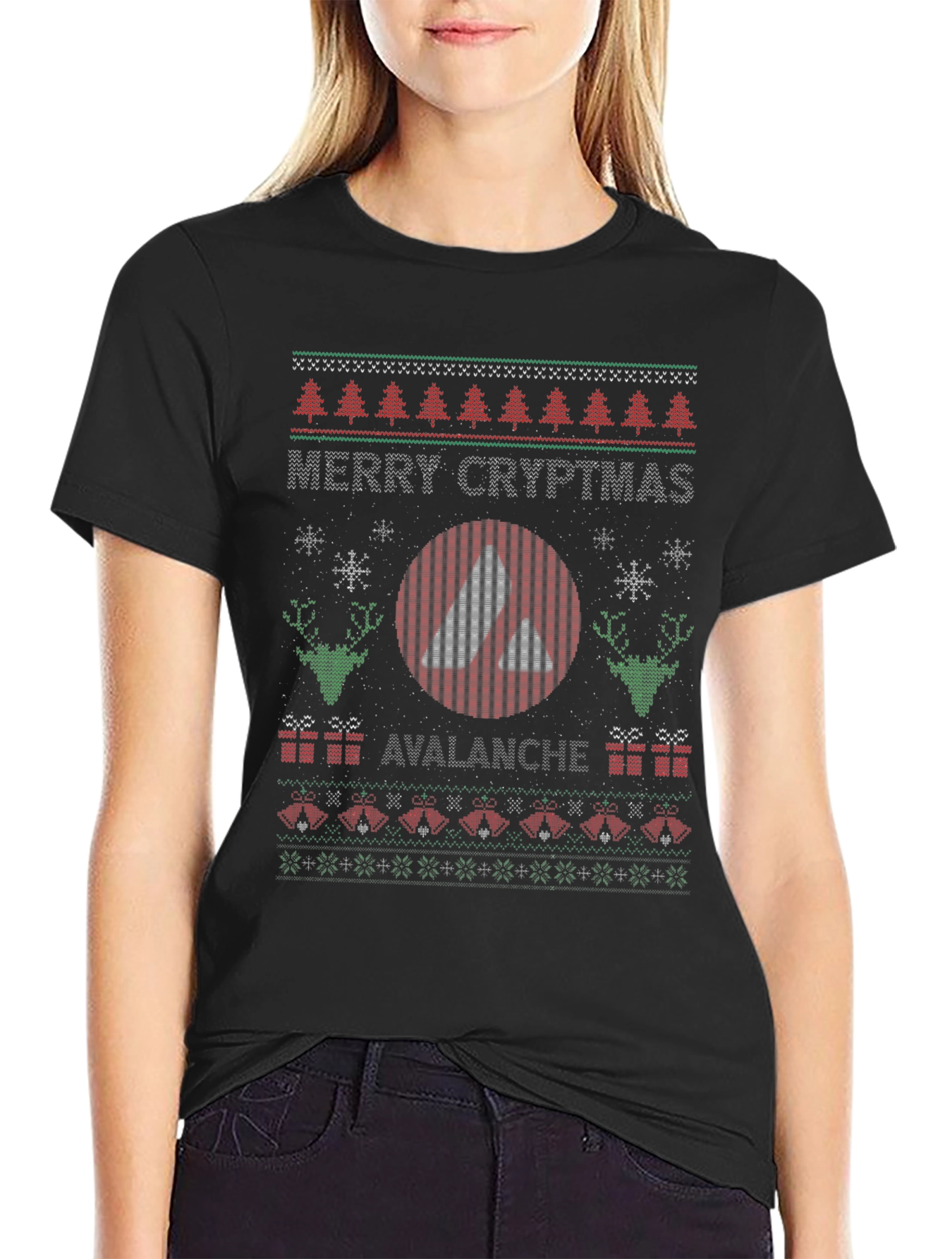 Merry Cryptmas Avalanche Ugly Christmas Sweater T-Shirt