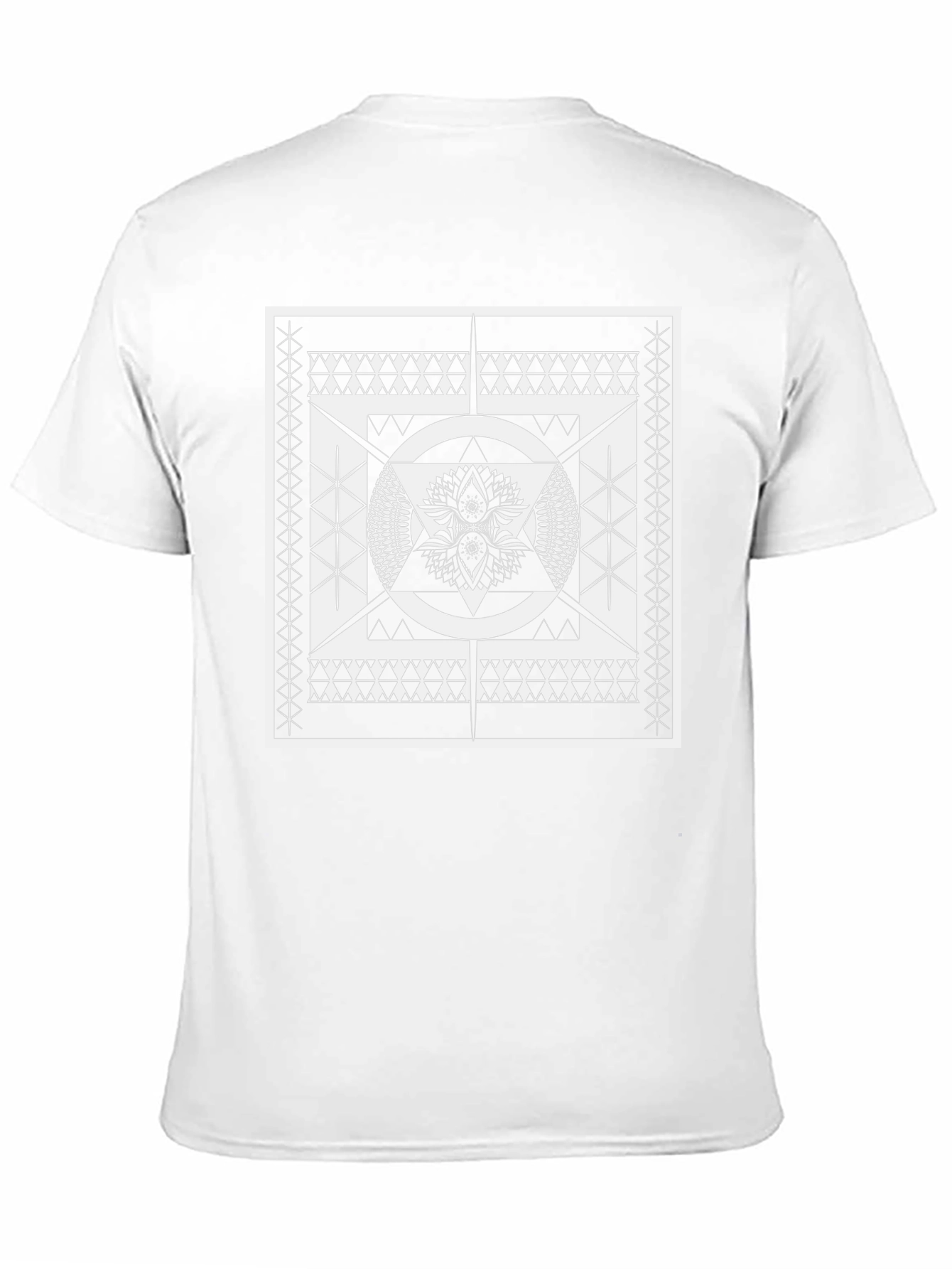 Geometric Black Tee with Intricate Design