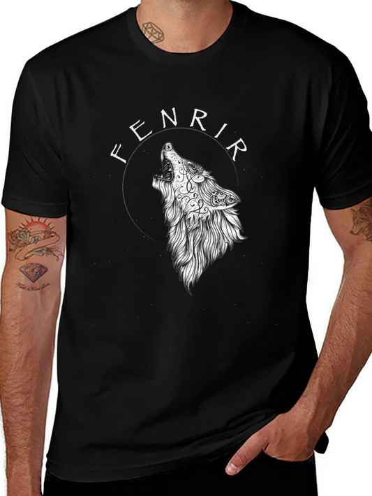 Fenrir Wolf Graphic T-Shirt - Viking Norse Mythology Tee