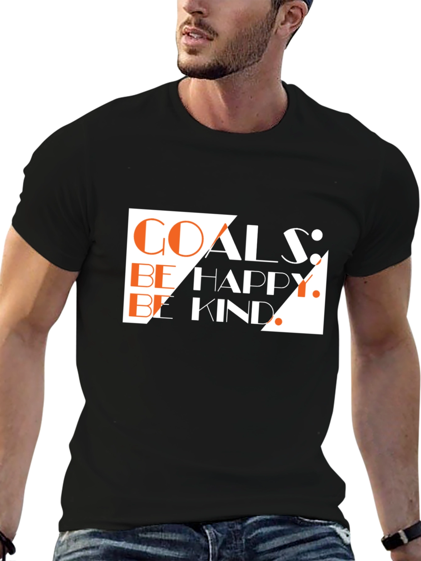 Goals Be Happy Be Kind Graphic Tee