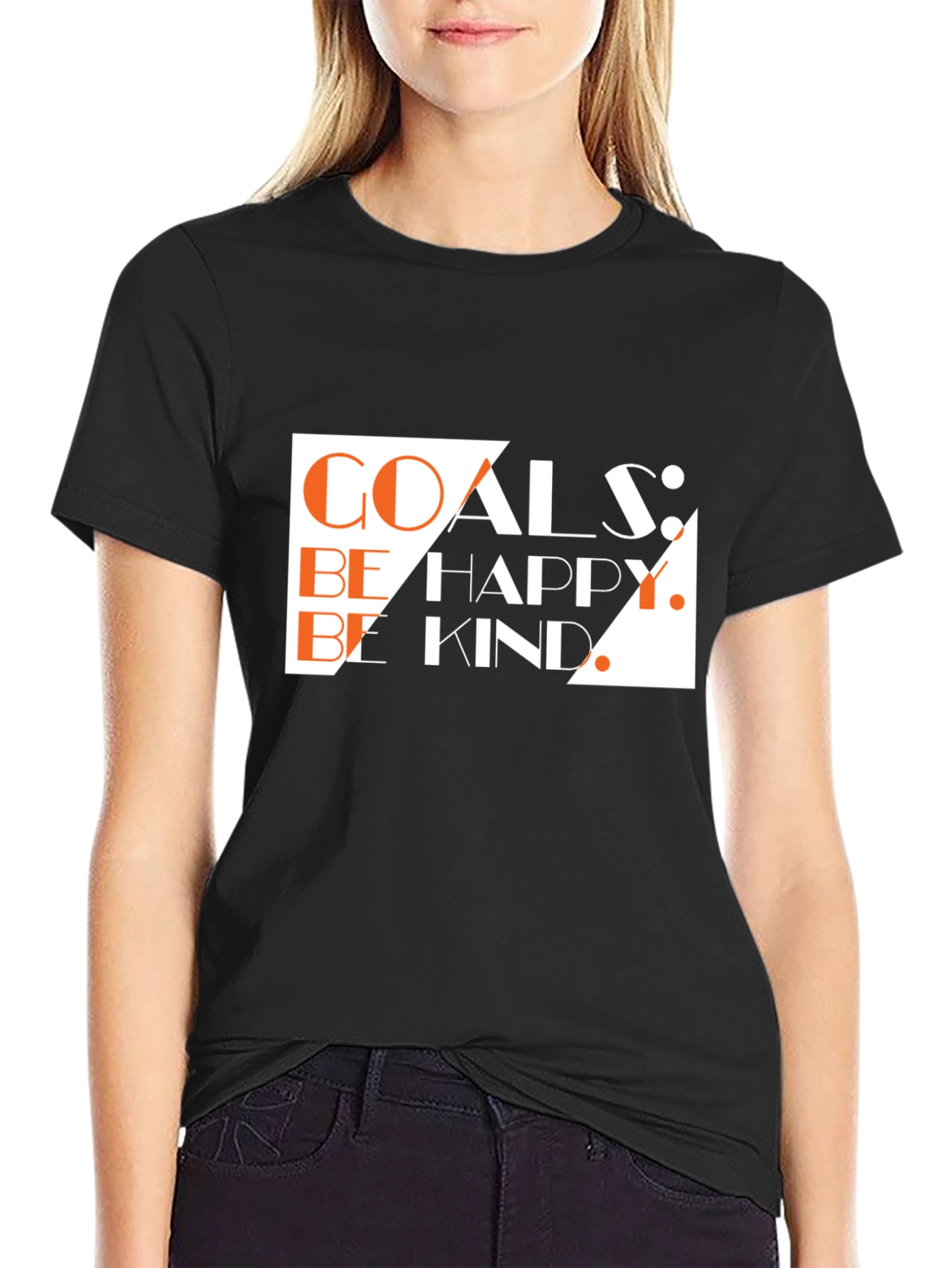 Goals Be Happy Be Kind Graphic Tee