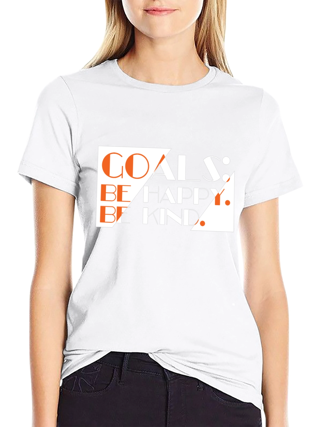 Goals Be Happy Be Kind Graphic Tee