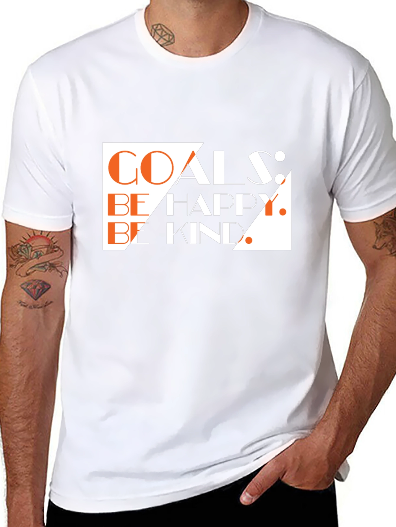 Goals Be Happy Be Kind Graphic Tee