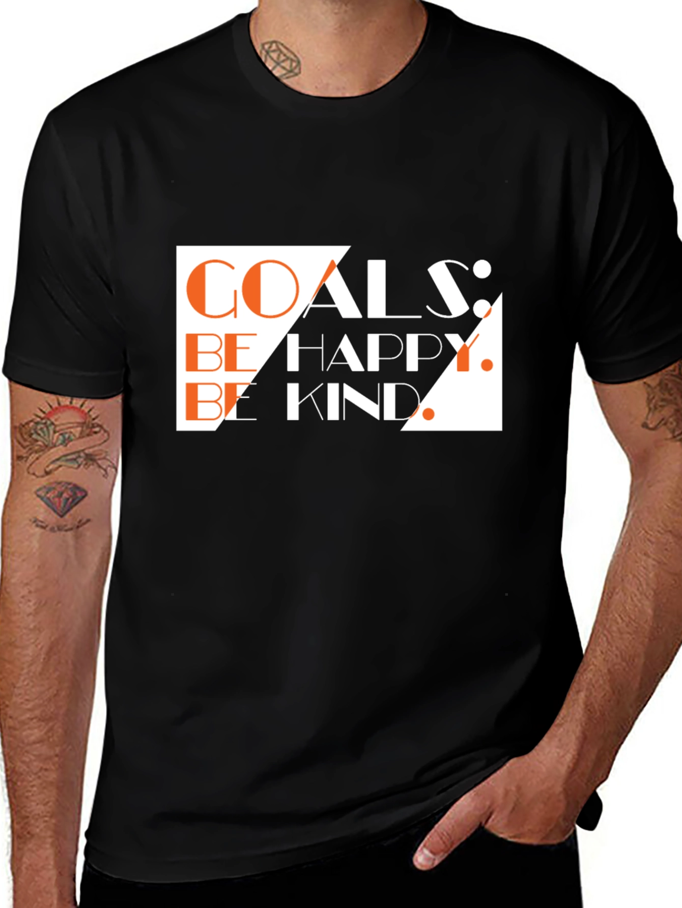 Goals Be Happy Be Kind Graphic Tee