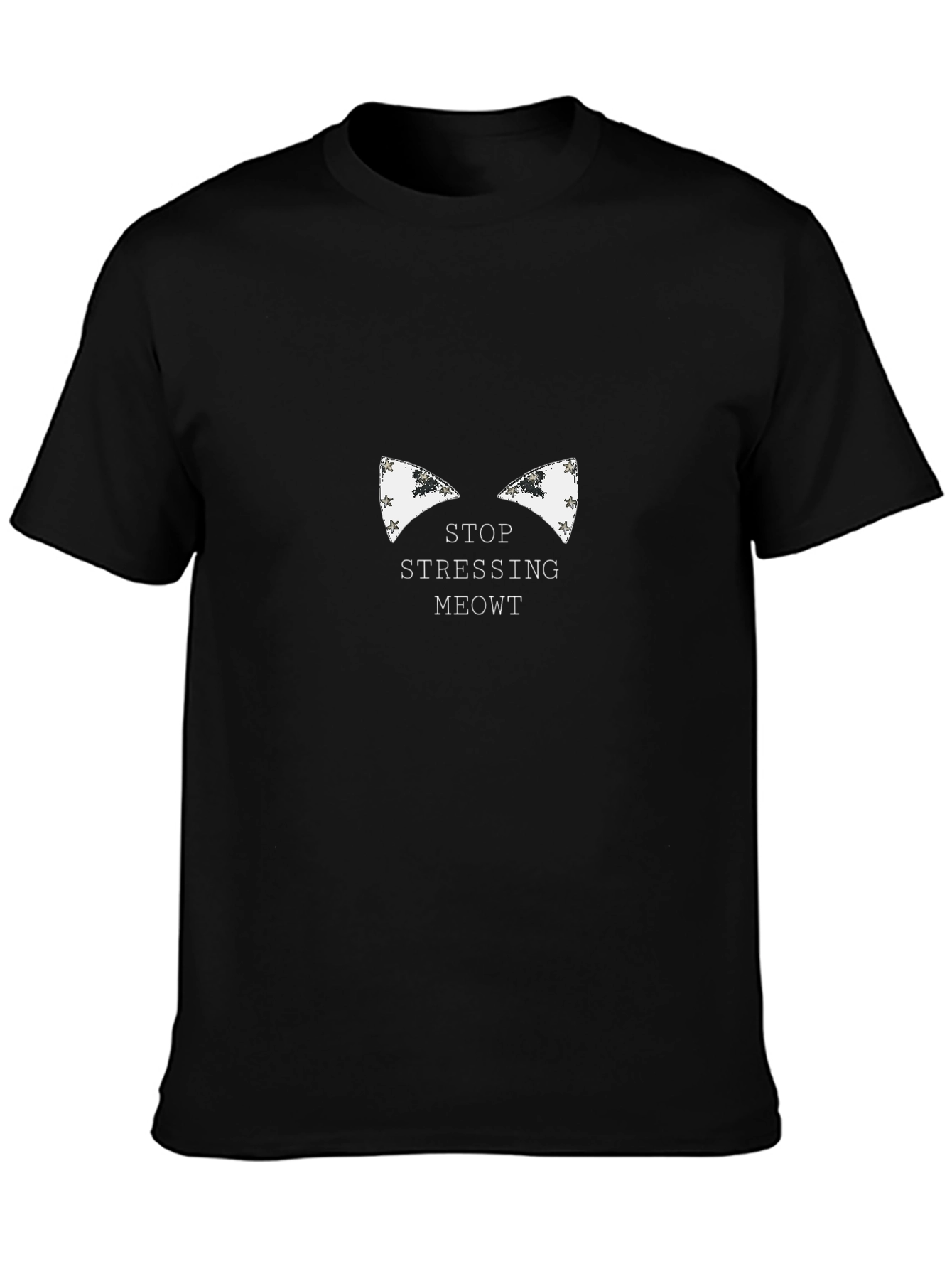 Stop Stressing Meowt Black T-Shirt
