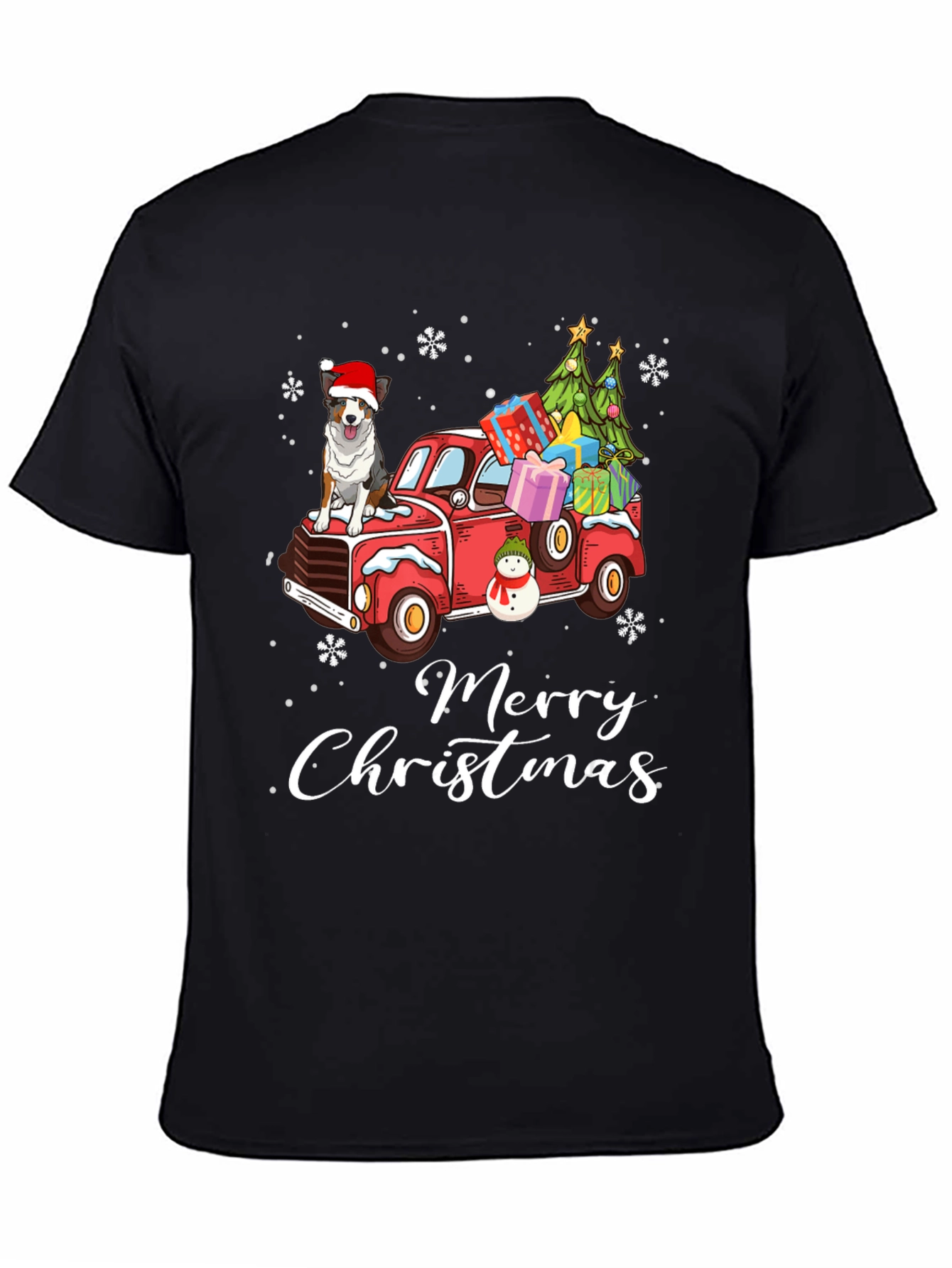 Merry Christmas Dog Truck T-Shirt