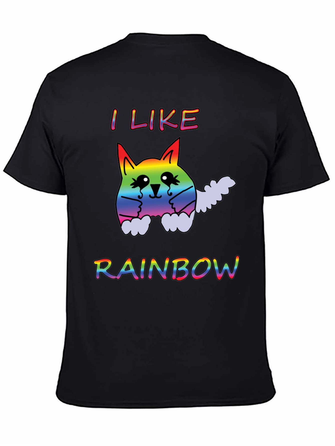 Rainbow Cat T-Shirt - I Like Rainbows