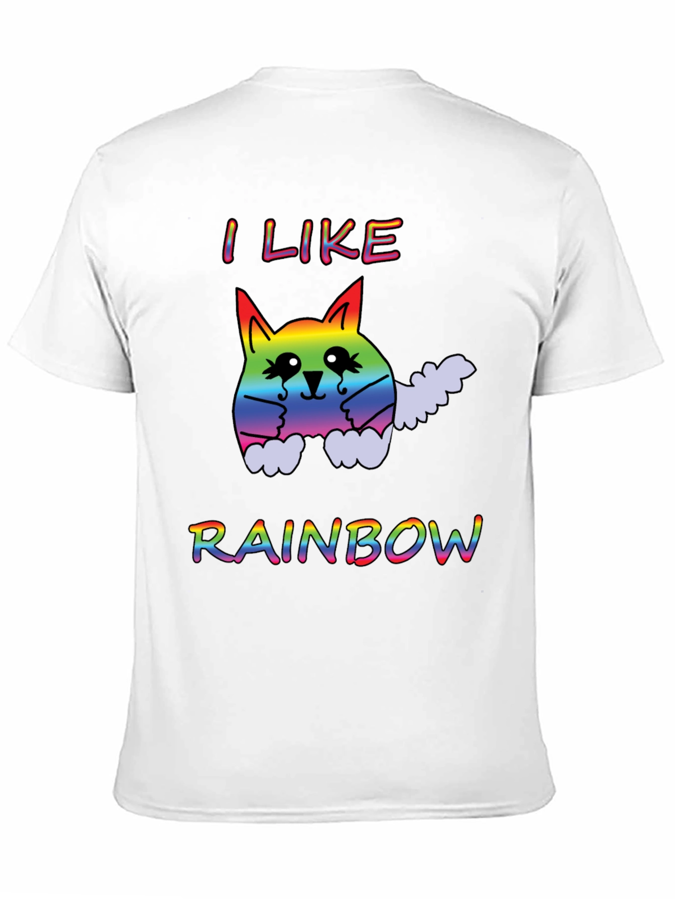 Rainbow Cat T-Shirt - I Like Rainbows