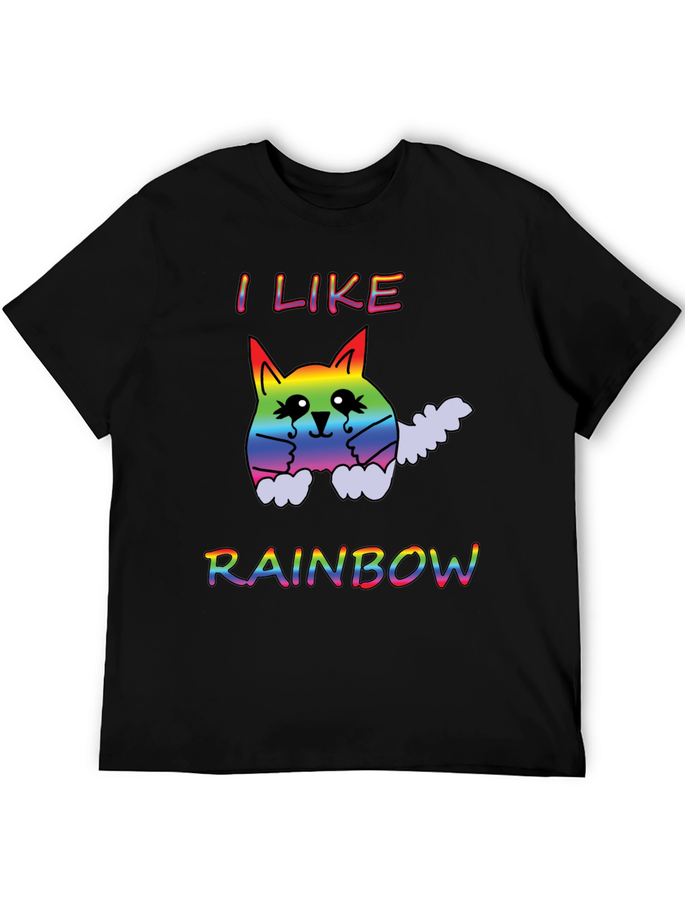 Rainbow Cat T-Shirt - I Like Rainbows